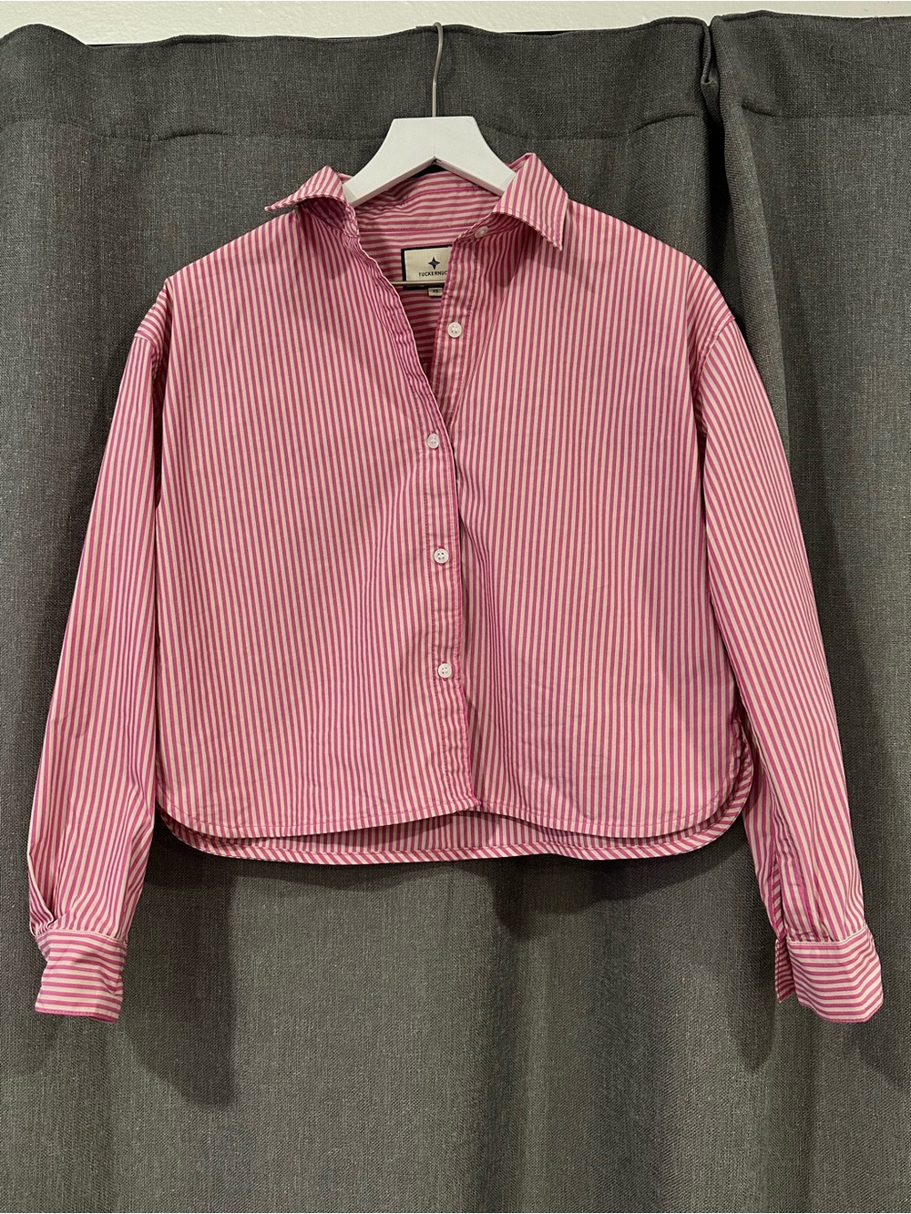 Tuckernuck Pink and White Striped Button-Down Shirt